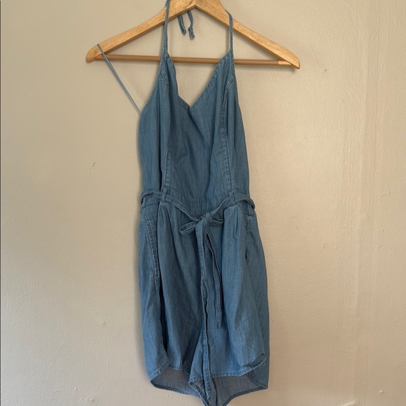 Hollister Pants - Hollister Blue One Piece Denim Romper large